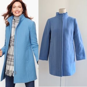 NWT Talbot Albury Italian Wool Stadium Coat In Blue